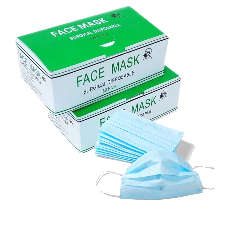 Bulk Supplier Low Price Dust Mouth Face Mask 3 Ply Disposable Medical Mask Respirators Hospital Surgical Masks Earloop