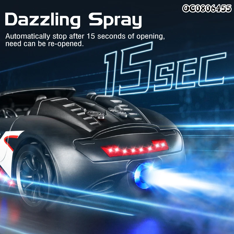 Cool stunt remote control 2.4g radio controls rc spray mist sport car toys