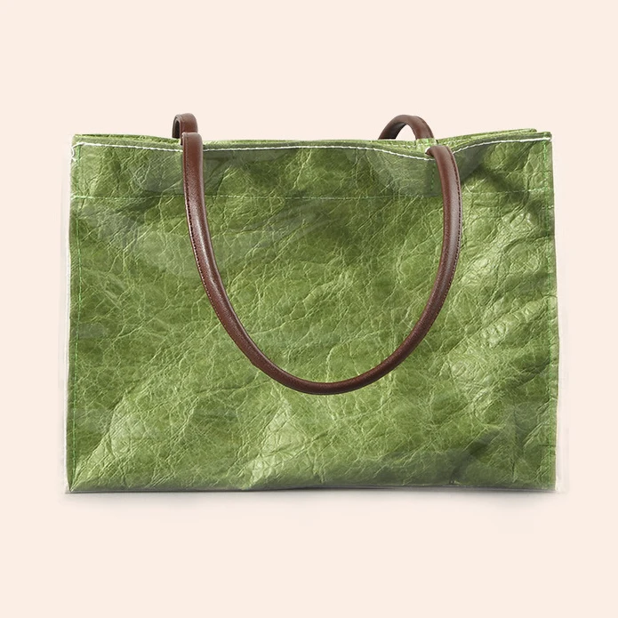 Simple eco-friendly Dupont paper tote waterproof shoulder bag large capacity Tyvek shopping tote bag