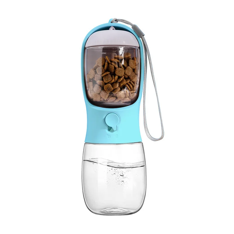 Dog Water Bottle with Food Container, Leak Proof Portable Dog Water Bowl, Drinking Feeder & Dish Bowl