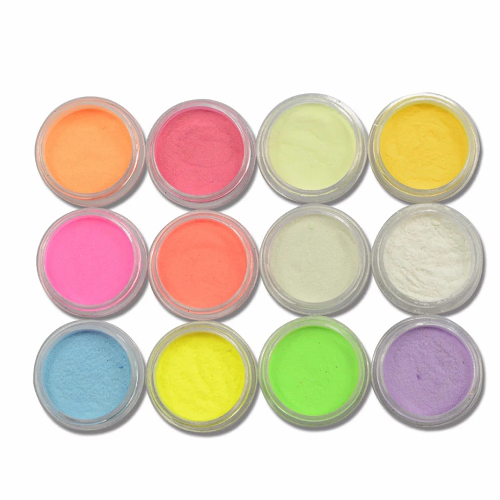 Luminous Pigment Chameleon Neon  Powder Glow In The Dark Nail Glitter Powder for Beauty Makeup