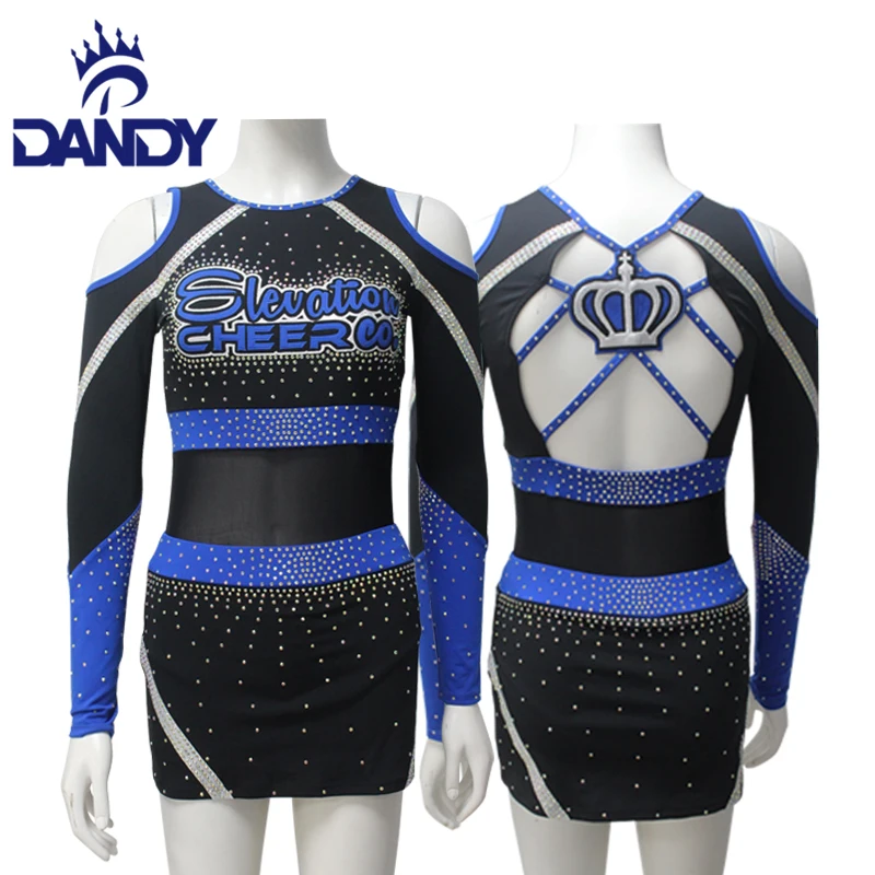 dandy free design cheerleader wear custom logo sublimation youth cheerleading uniforms
