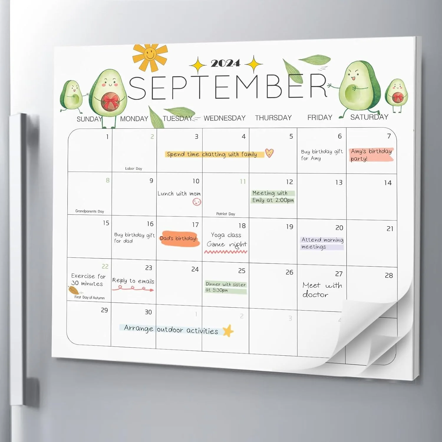 China Factory Magnetic Refrigerator Stickers Memo Message Board Paper Calendar Magnetic Calendar For Fridge