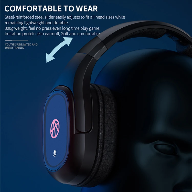 2.4G wireless gaming headset with base station headphone surround stereo gaming headset usb 3.5mm