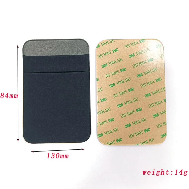 Special Offer Customized Black Elastic 2 Slots Stick On Phone Wallet Phone Pocket Card Holder