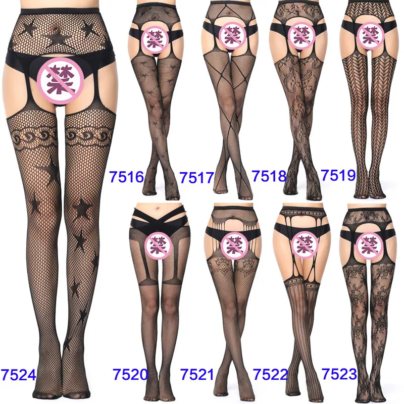 Cowinner 2020 Black Sexy Womens Fishnet Tights Suspender Pantyhose Thigh High Stockings
