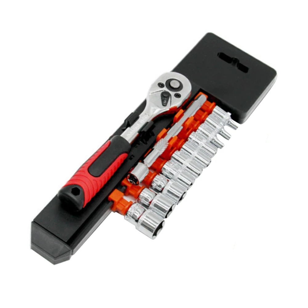 12pcs 3/8 Inch Professional Repair Tool Heavy Duty Steel Socket Spanners Set