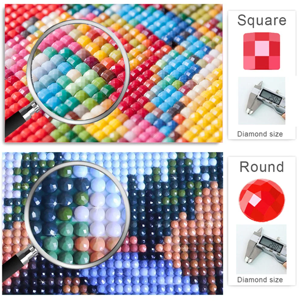 
Hot Selling 5d Diy Diamond Paintings Indoor Decorative Paintings with Flowers and Trees by The River Cross Stitch Embroidery 