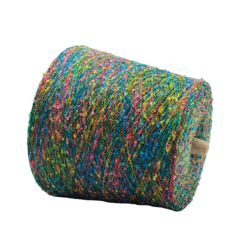 1/13NM 70% Acrylic 30%Polyester Space Dyed Loop Fancy Blended Yarn For Hand Knitting