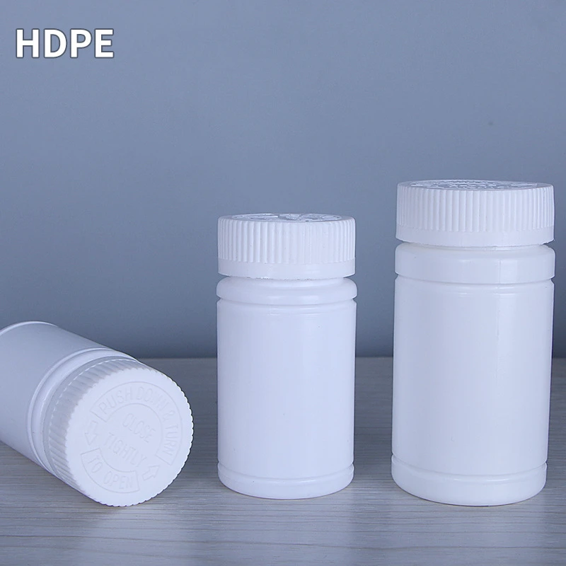 30ml 40ml 60ml 80ml 100ml 150ml HDPE Plastic solid bottle pill capsule bottles