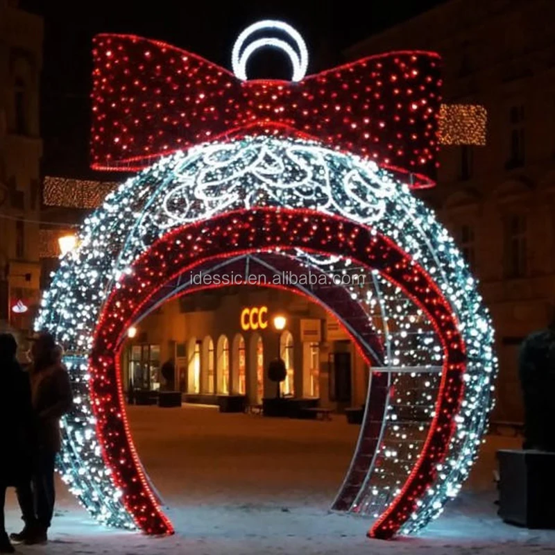 Christmas Hanging Foldable LED Sphere Lights for Outdoor Street Decoration Waterproof