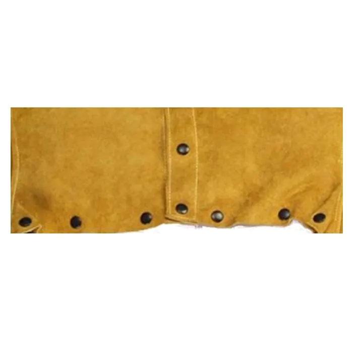 Big yellow leather welding caps made of premium quality cow split leather