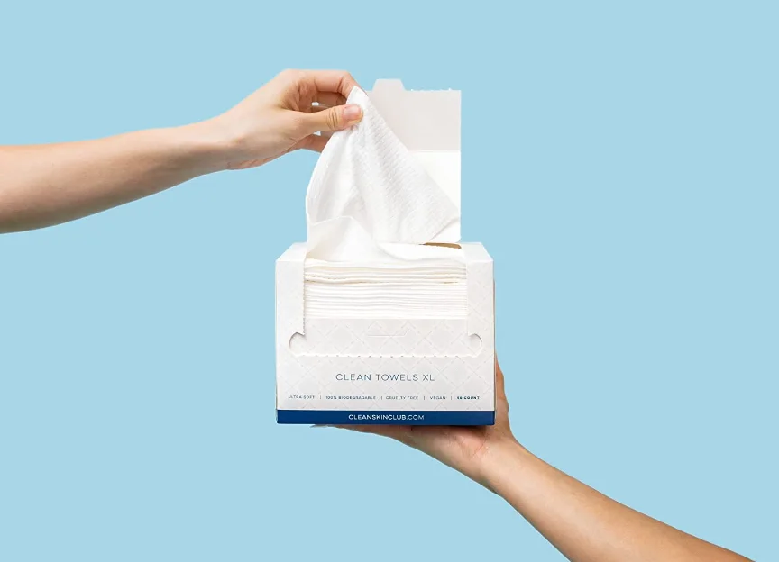 100% USDA Biobased Dermatologist Approved Face Towel Gentle Exfoliation Disposable Facial Washcloth disposable cotton towels