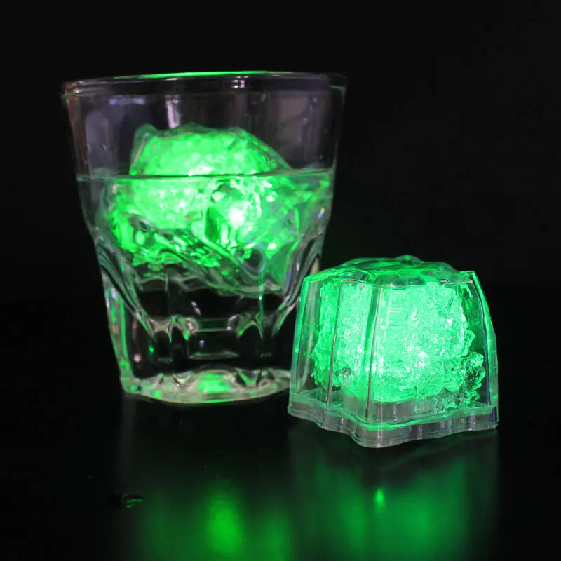 35mm Push Button Ice Cube 3 Model Flash New LED Light Ice Cubes Party Bar Festival Wedding Cup Decoration Luminous Night Lamp