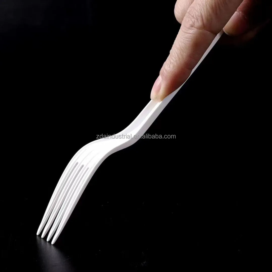 wholesale Disposable Cornstarch Biodegradable  CPLA spoon knife fork for Cakery Compostable Eco-Friendly Corn Starch Cutlery Small Dessert