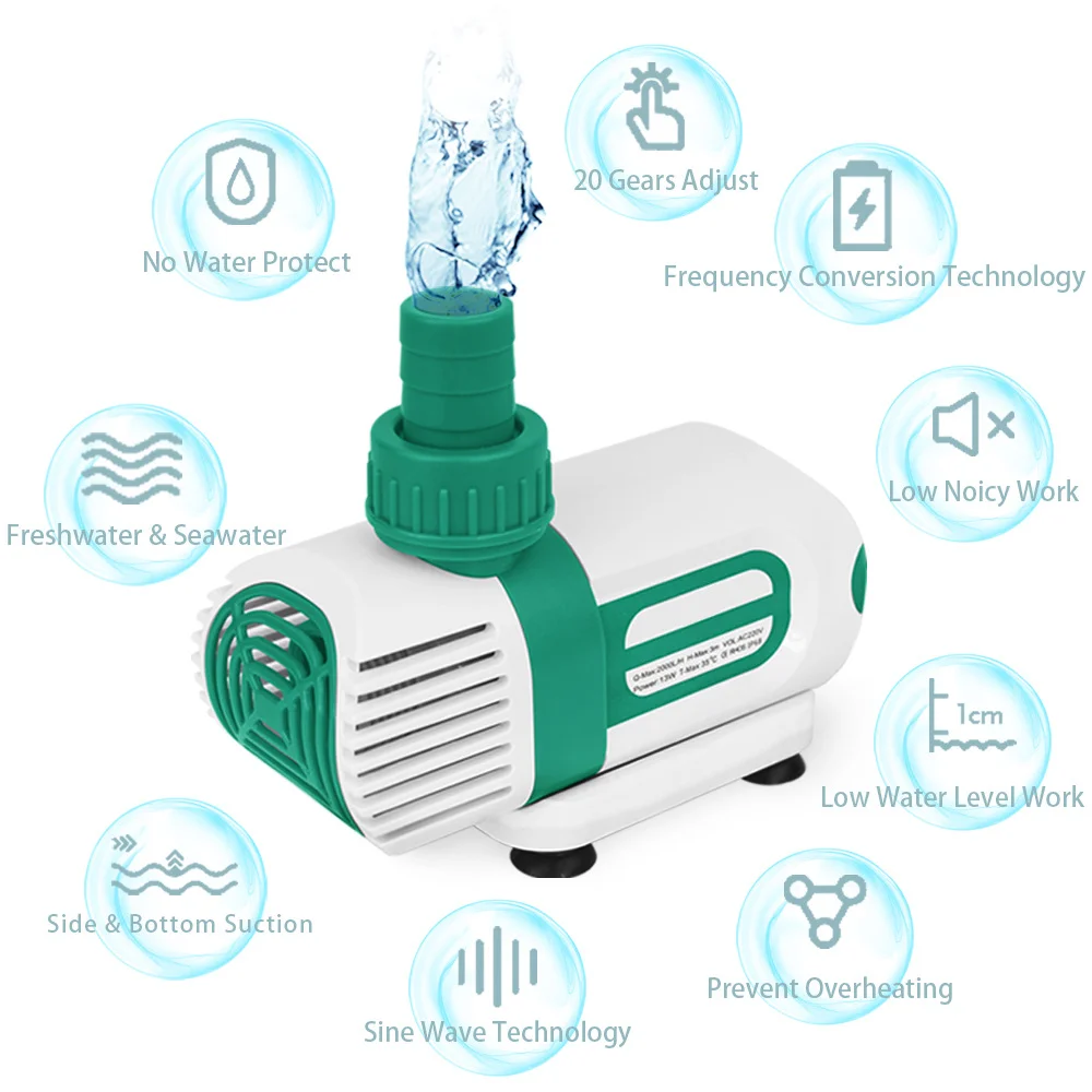 7Magic 3m / 3.5m / 4m / 4.5m / 5m / 5.5m / 6m HMAX Fountain Pump Filter Fish Pond Aquarium Water Pump Tank Fountain