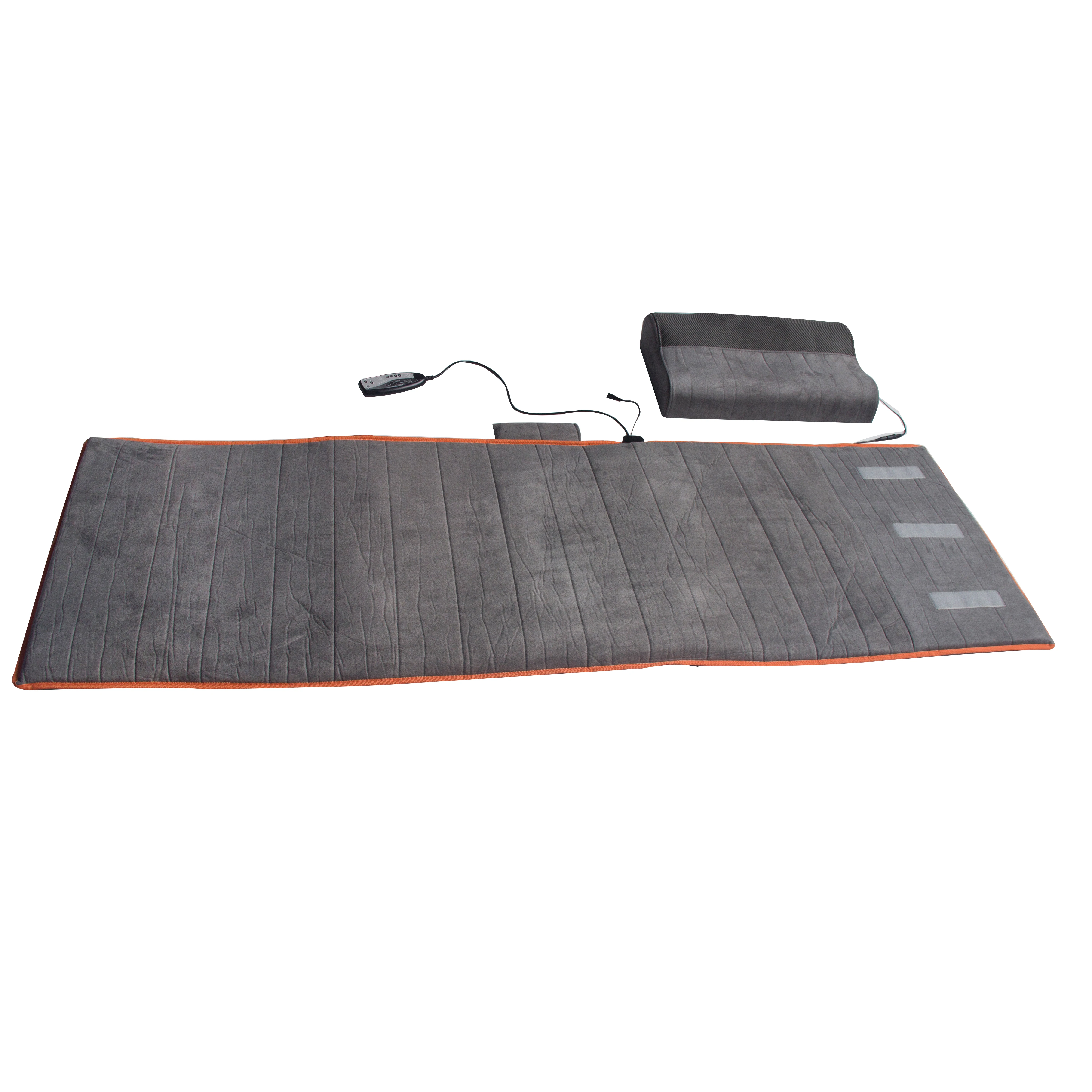 Electric Bed 8 Vibrating Motors Therapy Heating Massager Mattress Full Body Vibration Massage Mat With Heat