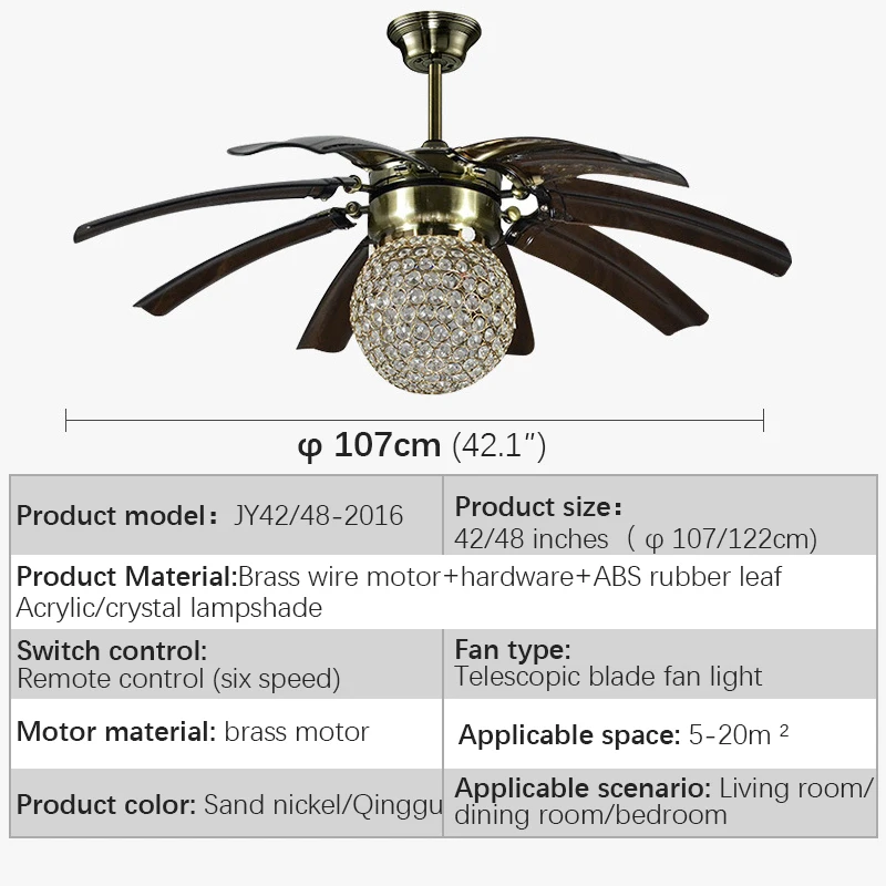 Nordic LED Fan Light American Vintage Restaurant Living Room Study Ceiling Fan Light Remote Electric Fan Light