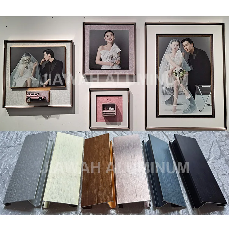 Custom Shape Wood Color Brushed Anodizing Aluminum Thin Edge MP3 Digital Photo Frame Metal Frame Picture Frames Manufacturer