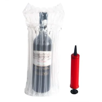 Qpak Safety Fill Plastic Inflatable Air Column Cushion Bubble Protection Packaging Bag For Wine Bottle