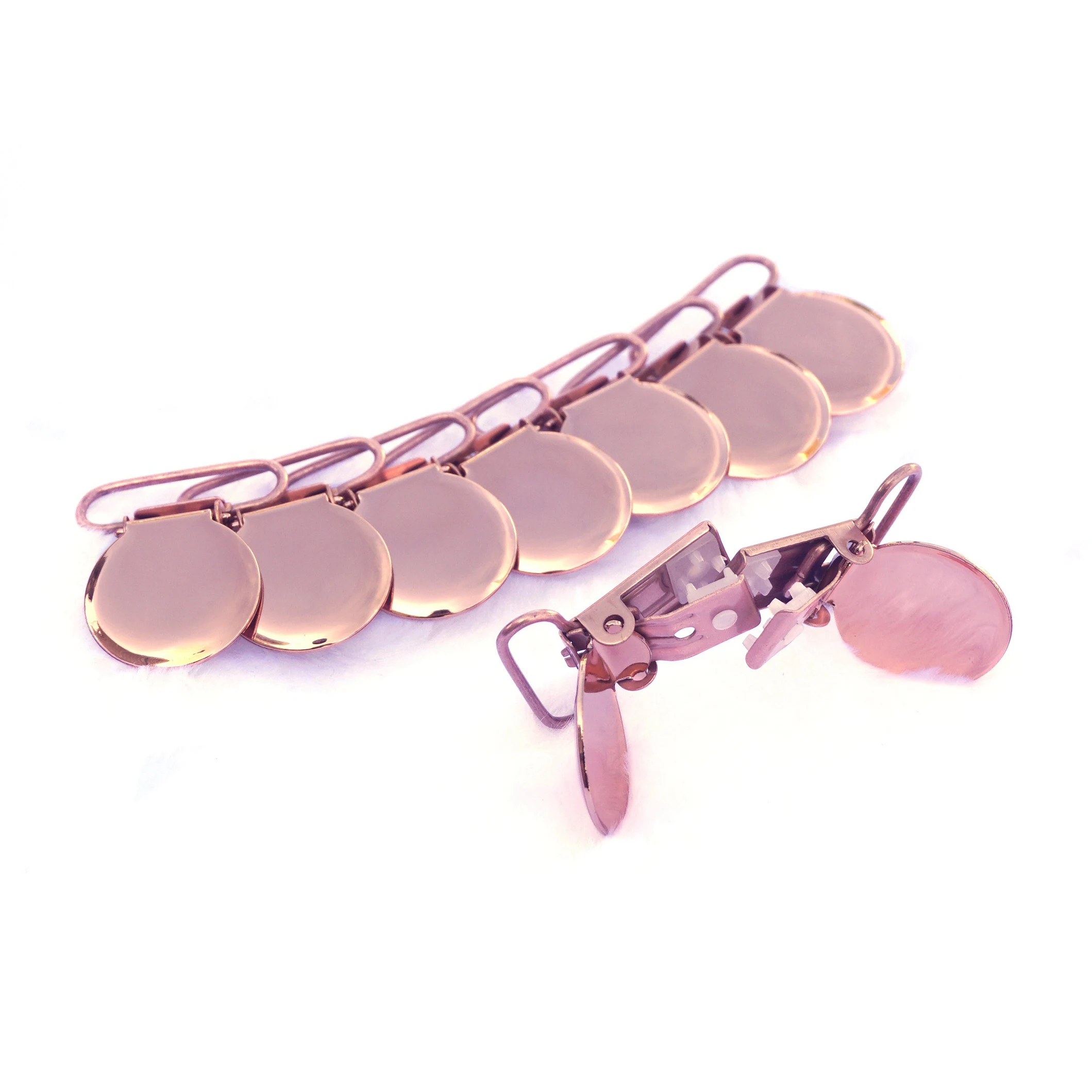 Круглые зажимы для подтяжек для пустышек, прямоугольные пластиковые вставки, серебристые металлические подтяжки «сделай сам», аксессуары, фурнитура 25 мм