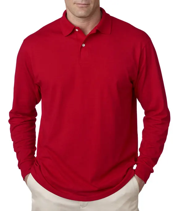 high quality plain 100% cotton long sleeve polo shirt, rugby polo long sleeve, mens long sleeve polo shirts