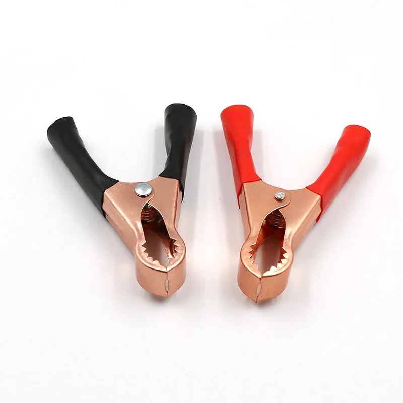 100A Red & Black Metal Car Battery charger Clips Crocodile Alligators Test Clamps Connector Plug Power