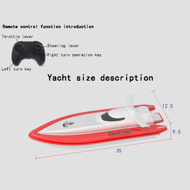 High Speed Remote Control Boat Outdoor Toys 2.4G Radio Remote Control Toy Boat For Kids