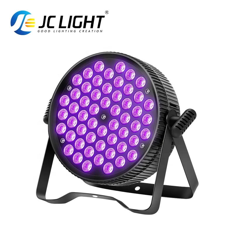 Wedding Party Dmx Full Color Indoor Up lighting Stage Lighting Disco Rgbw Flat 54x3w Rgbw Led Par Light