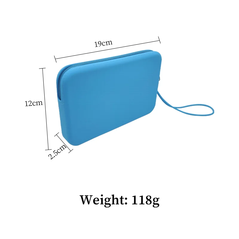 Premium Durable Silicone cosmetic bags Waterproof Coin Purse Bag Pouch Custom Logo For Mobile Phones And Makeup