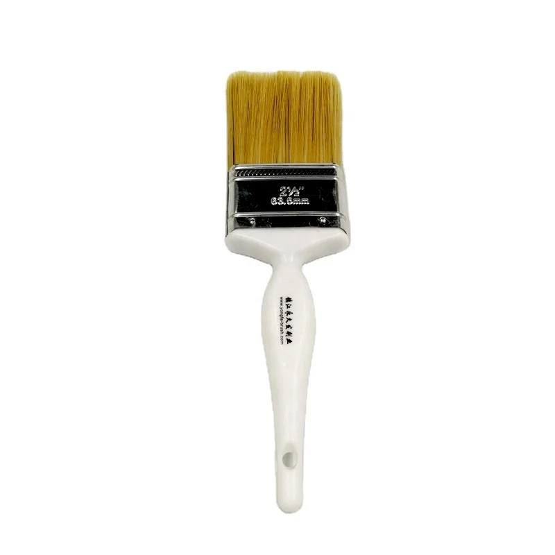 Pure hog hair plastic handle paint brush