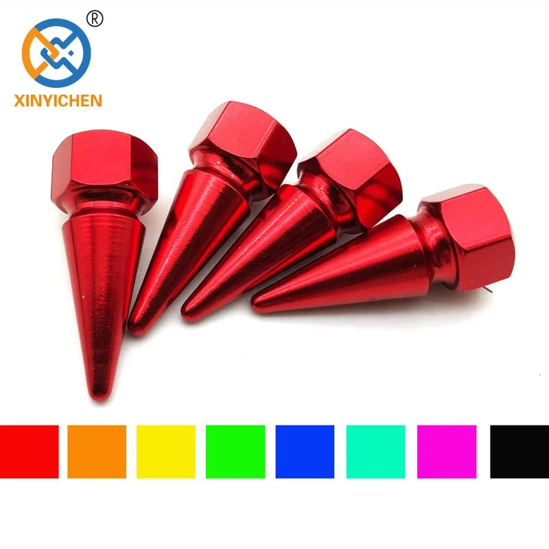 Aluminum Bullet Car Truck Air Port Cover tire Rim Valve Wheel  Stem Caps