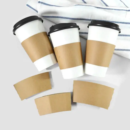 Custom logo Disposable Paper Cups Hot Coffee Tea cup with lid cover biodegradable double wall with all size