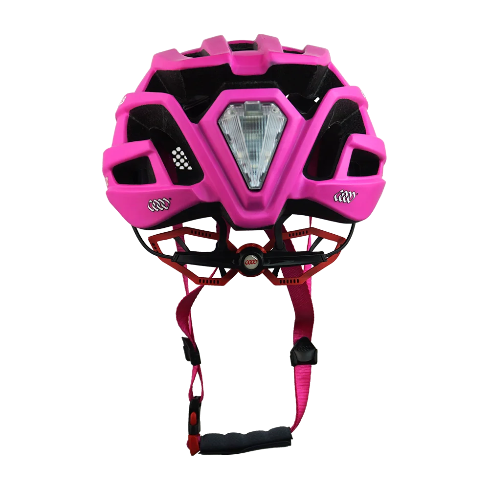 Special helm red taillight battery pink color summer safety helmet with cold fan whole sale