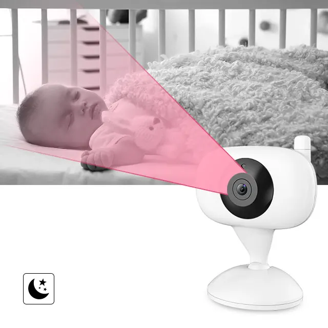 HDKing 4.3 Inch Display Screen Smart 2.4ghz 50 Degree Wifi Audio Video IP Wireless Night Vision Baby & Pet Monitor Camera