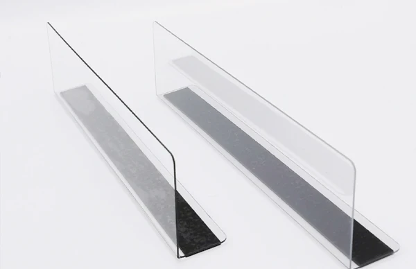 Hgh Quality Customized Clear PVC Shelf Dividers L Shape Supermarket Commodity Divider for Retail Stores