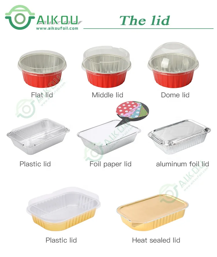 Aluminum foil baking pans pink customized colorful pudding muffin dessert container bakery tool with lid pan cake baking dishes