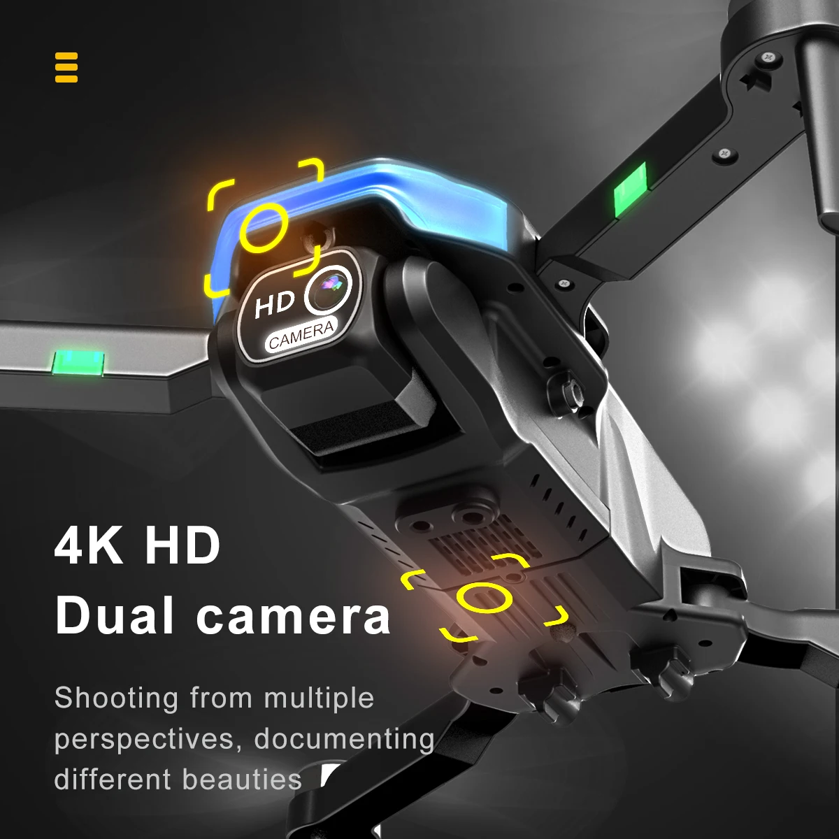 6-axis Drone Optical Flow RC Drone with 4K Camera Brushless Electric Machine Foldable WIFi Drone