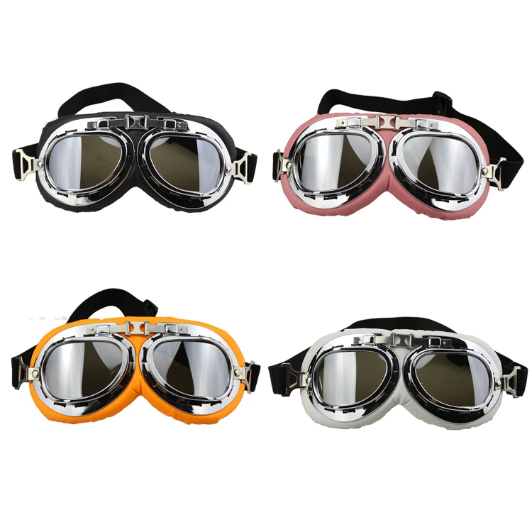 Hot Sale Windproof Motorcycle Retro Goggles For Racer Cruiser Scooter Biker Pilot  Motorcycle Glasses