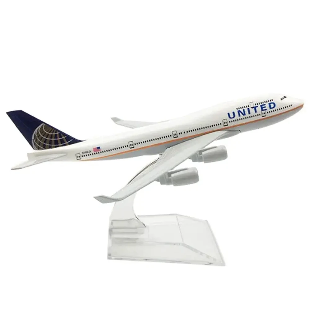 US Boeing 747 Airplane Model Diecast Toy 1:400 For Collectible Kids Gift Small Aircraft Models For Boys Alloy Diecast Toys