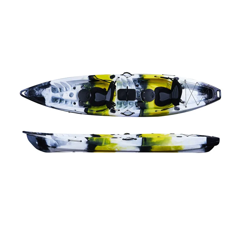 Factory direct fishing kayak KUER Castor-Double seaters plastic boat