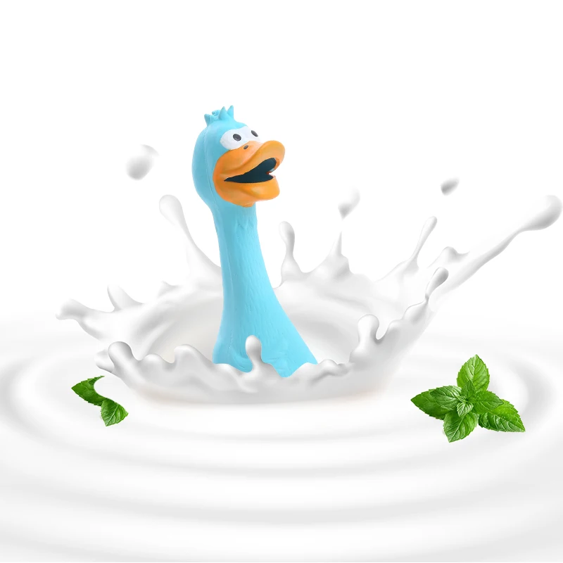 Wholesale Custom Durable Heathy ECO Friendly Dog Toys Chicken Shape Dog Toys Chew Colorful Natural Rubber Dog Chew Toy