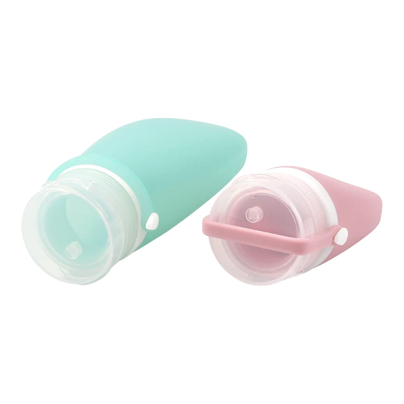 Reusable Portable Plastic Small Empty 90ml 4 in 1 Silicone Travel Size Shampoo Lotion Container Dispenser Bottle Kit Set Bottles