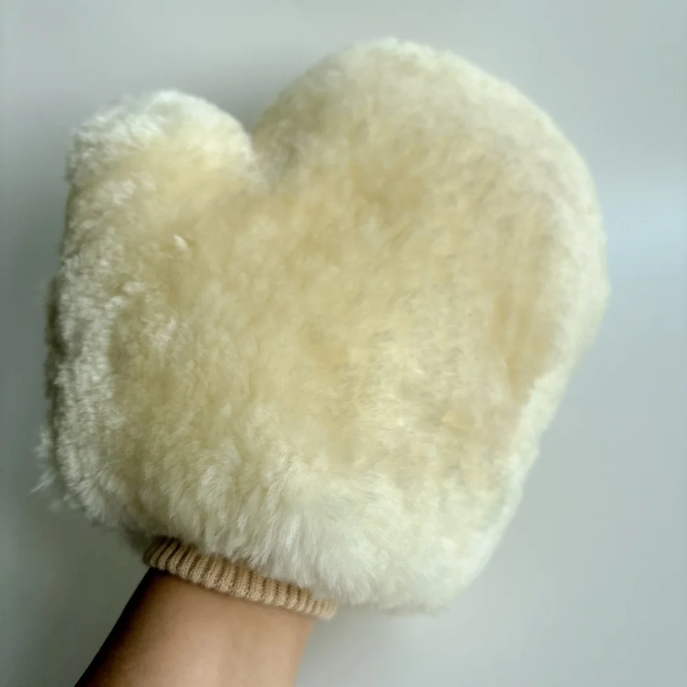 Eco Friendly Car Wash Glove 2Fingers Wool Wash Mitt/Mittens