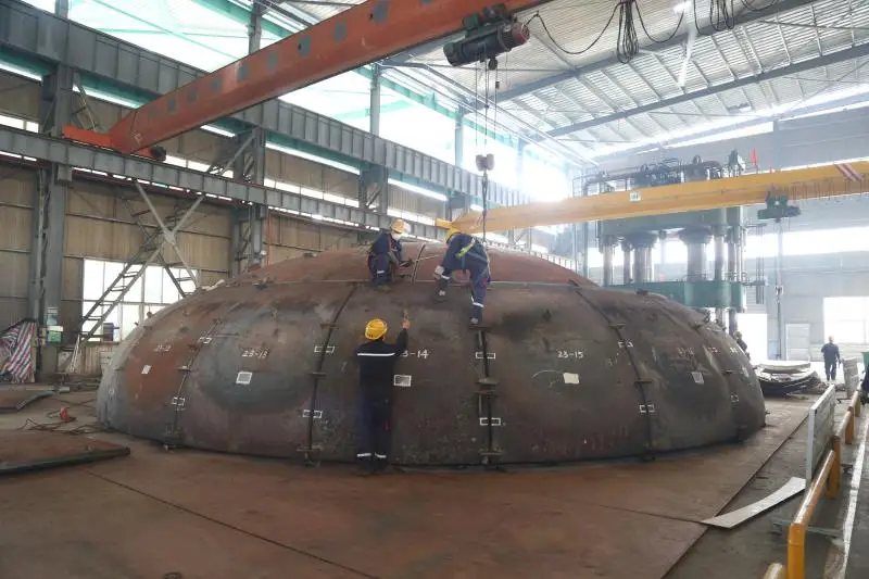 Pressure Vessel and Tank Heads Hemispherical Heads Stress Relieving and Blasting after Cold Forming