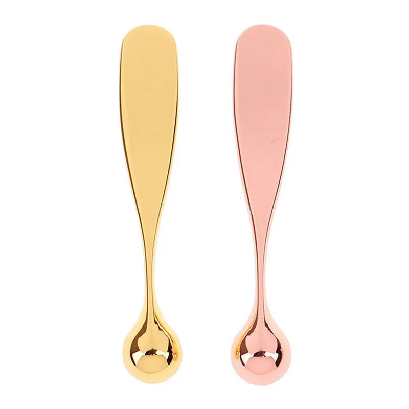6cm electroplating gold silver rose gold metal cosmetic eye cream facial cream facial mask spatula