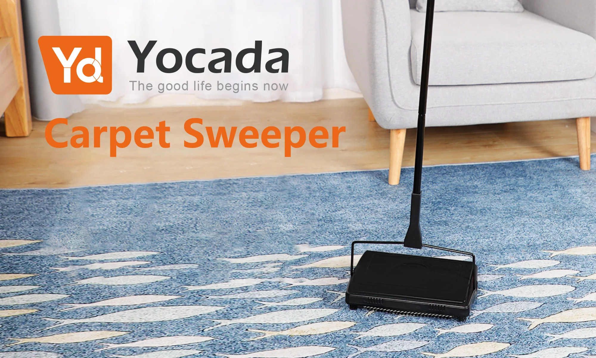 BOOMJOY Hand Push Floor Sweeper Cleaning Products For Household