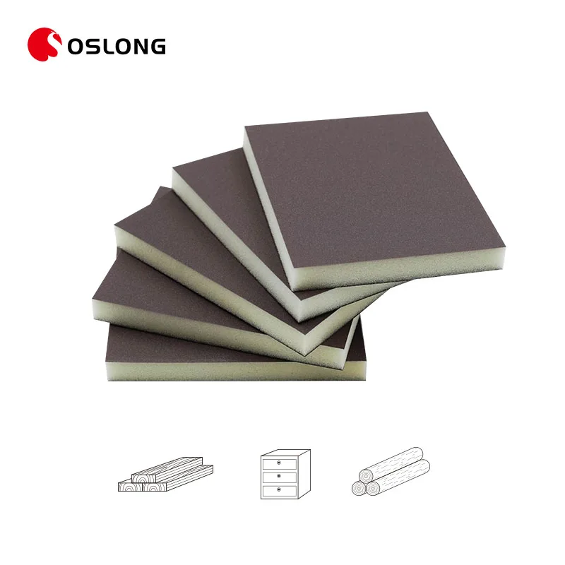 Индивидуальный Размер двухсторонний алюминиевый оксид губка наждачная бумага блок