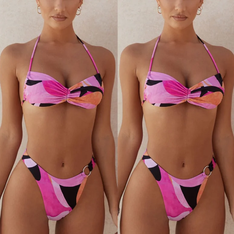 high quality bathing swimwear custom logo girls bikinis wholesale women beachwear swimsuit