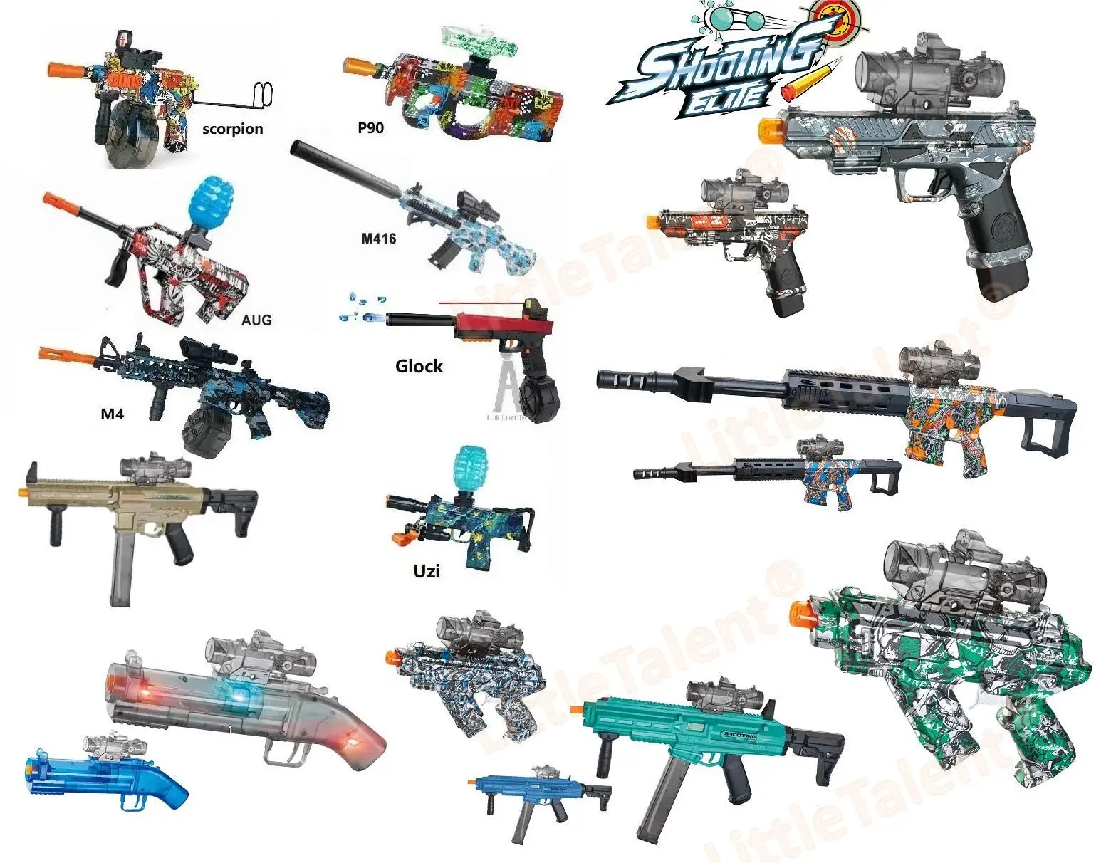 Latest pistola de hidrogel pistola de metal electric splatter gel gun blaster bullets pistola de  jugetes gun toys